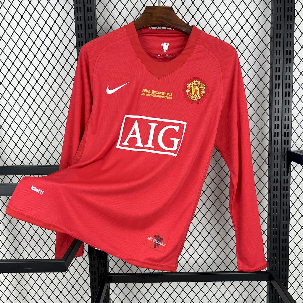 Shirt Manchester United Long Sleeve 2007/08 Home UCL – Shirt Archive
