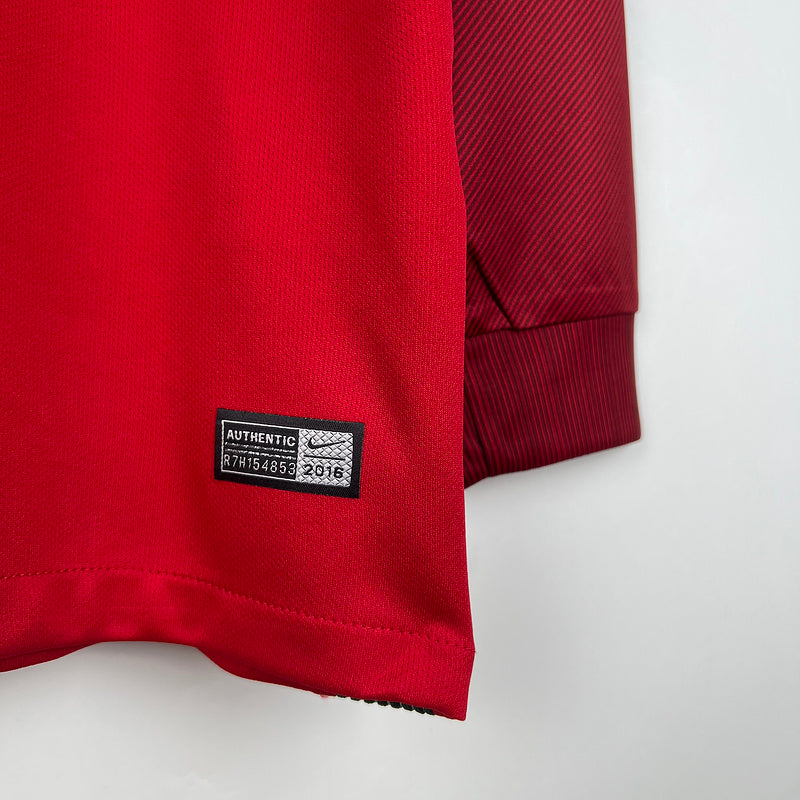 Shirt Portugal 2016 Long Sleeve Red – Shirt Archive