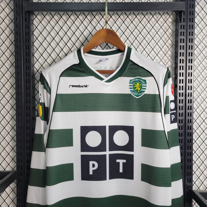 Shirt Sporting 2001/03 Long Sleeve Green – Shirt Archive