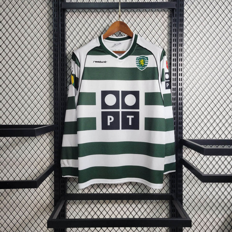 Shirt Sporting 2001/03 Long Sleeve Green – Shirt Archive